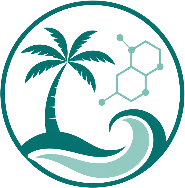 Basic Tides wave and molecule logo
